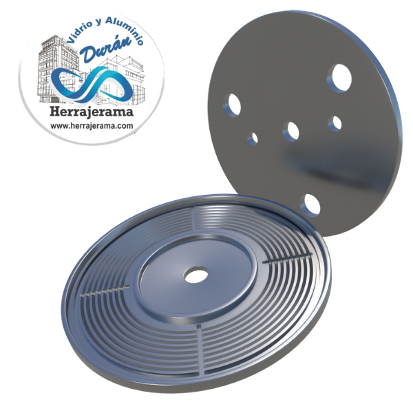 HERRALUM PLATO ALUMINIO P/DISCO DE PULIDO UK BISELADO