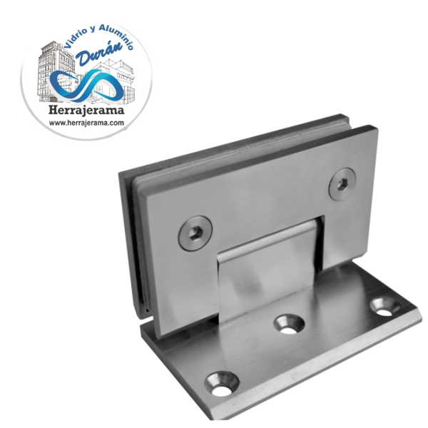 BRUKEN BISAGRA CUADRADA SIN BISEL MURO-VIDRIO DESFASADA SATIN,MX65911