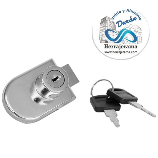 BRUKEN CERRADURA PARA VIDRIO DE 6MM OVAL,MX67331