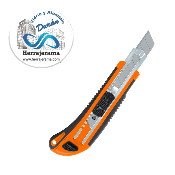 CUTTER 18MM PROFESIONAL CON ALMA METALICA Y GRIP