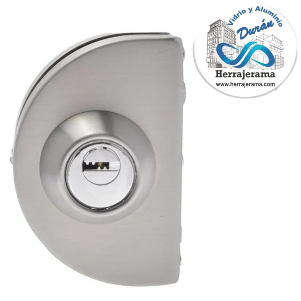 AXCENT CERRADURA DE PUERTA DE CRISTAL PLANA ACERO SATIN
