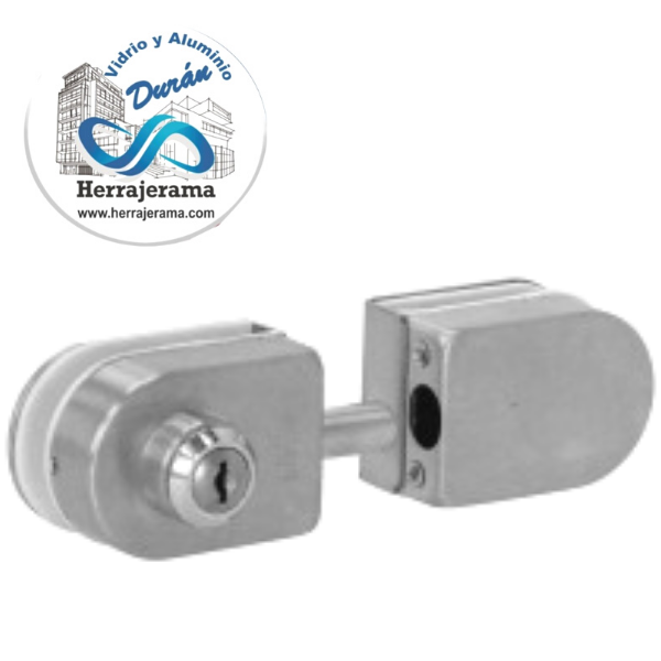 CERRADURA DE ARMARIO DE CRISTAL DOBLE