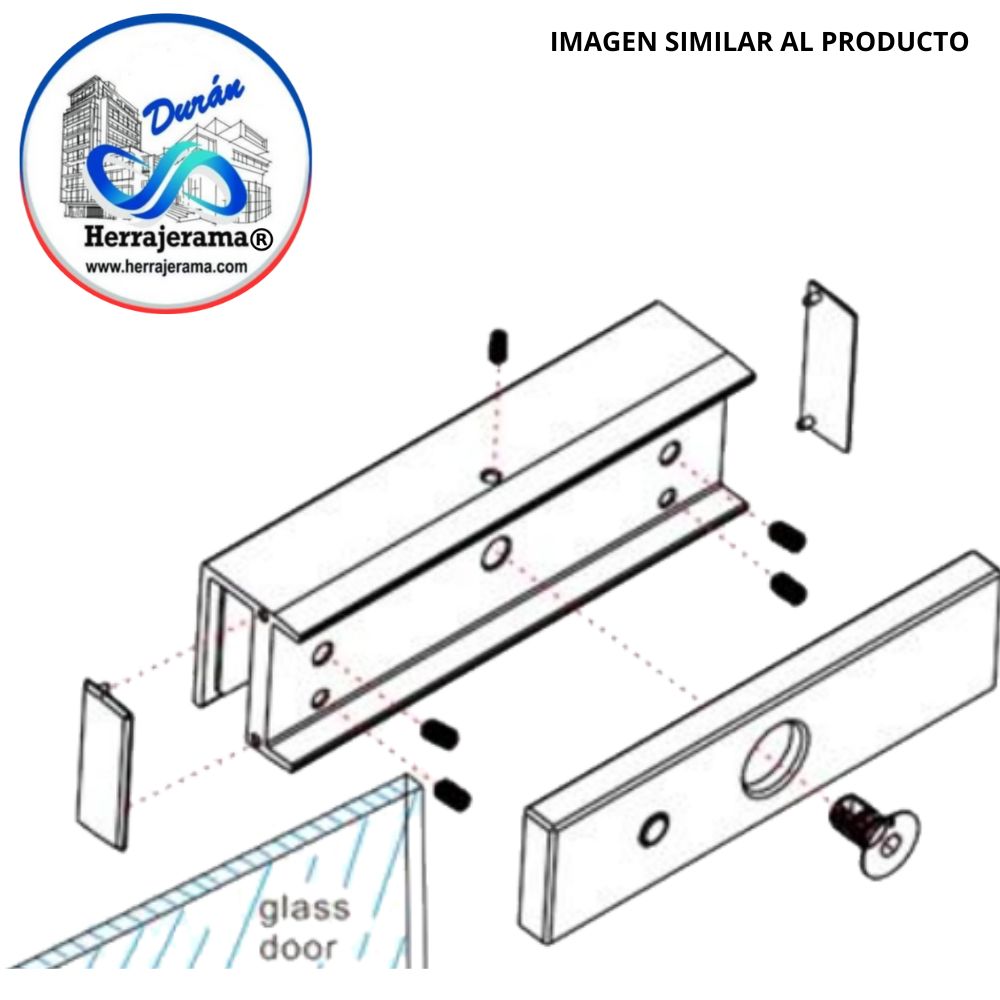 BRUKEN SOPORTE U PARA PUERTAS DE VIDRIO MX67461