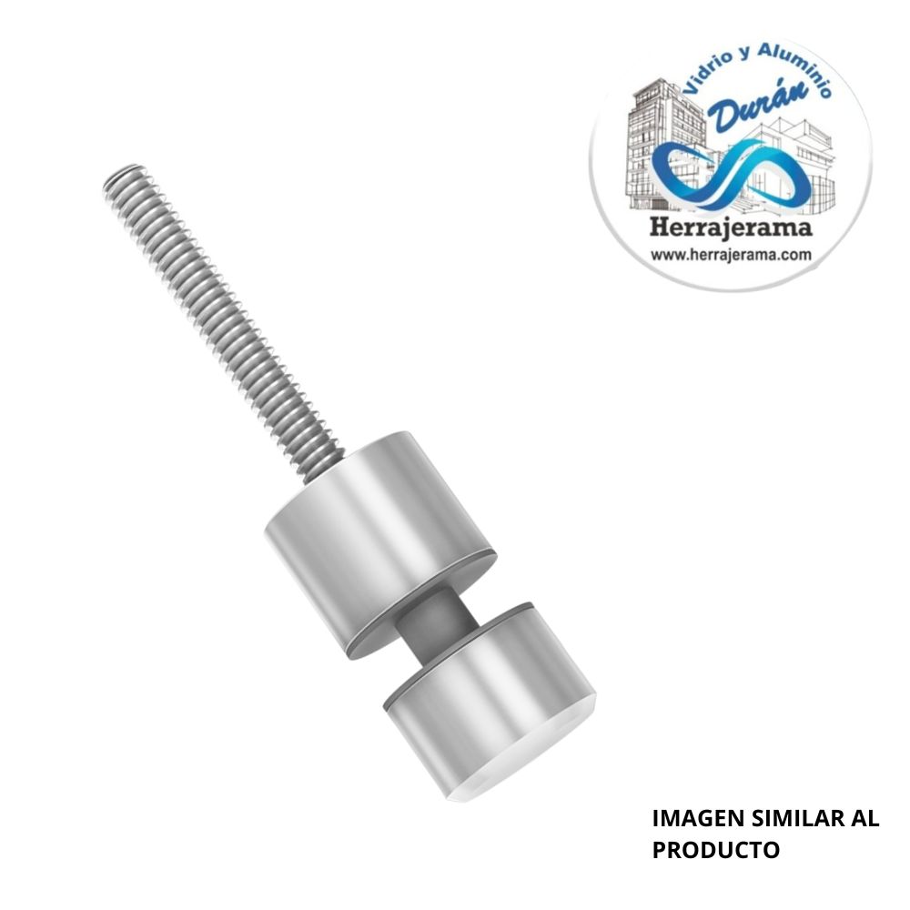HERRALUM 2207001SA HERRAJE DE FIJACION EXP VIDRIO-MURO AC-INOX SATIN
