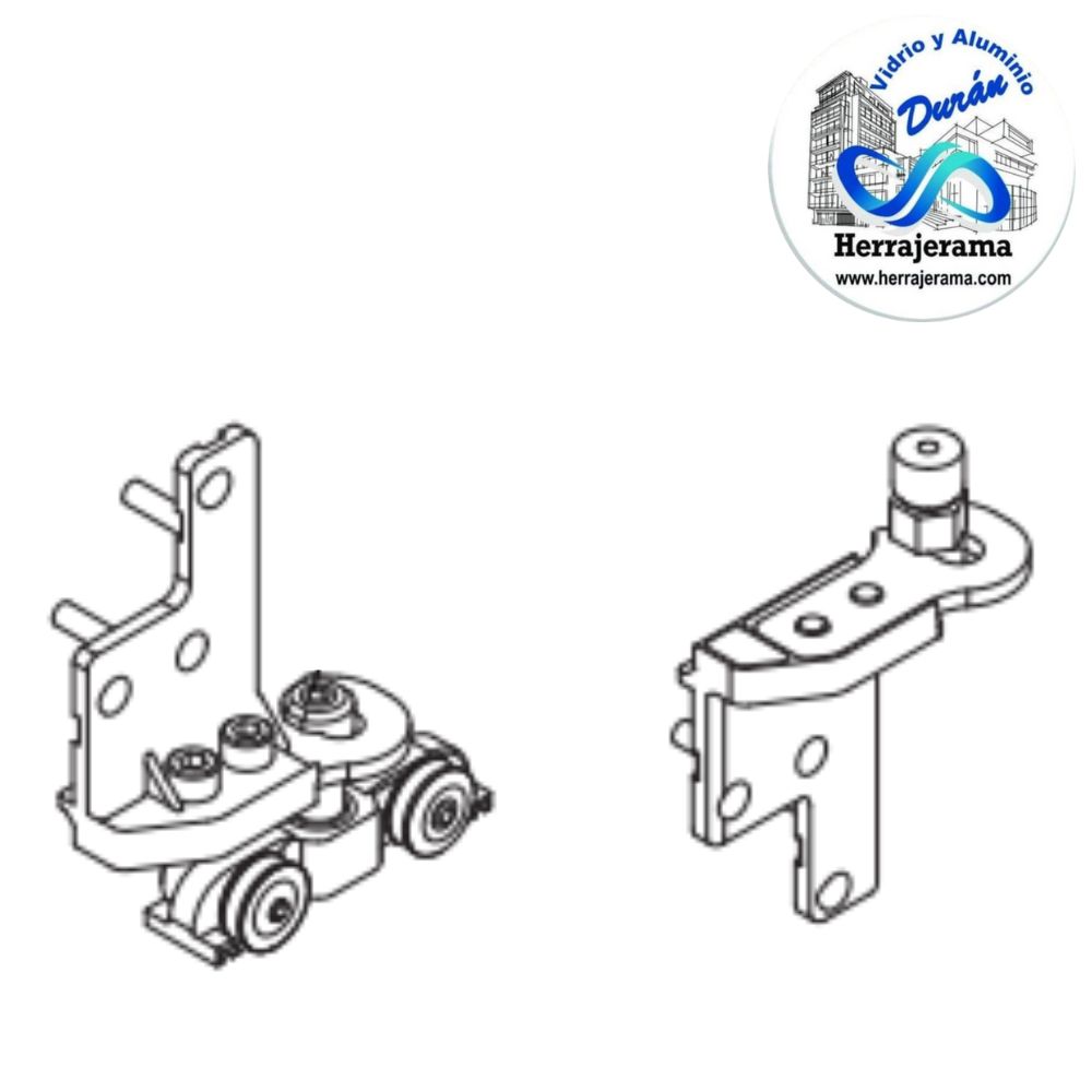 HERRALUM 3V47000002 PVC KIT CARRETILLA / PIVOTE SISTEMA PLEGABLE