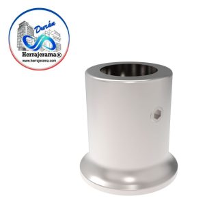 HERRALUM 1240001CO CONECTOR MURO/TUBO BASE RECTA CROMO