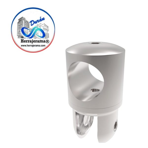 HERRALUM 1240002SA CONECTOR AJUSTABLE VIDRIO/MURO SATIN