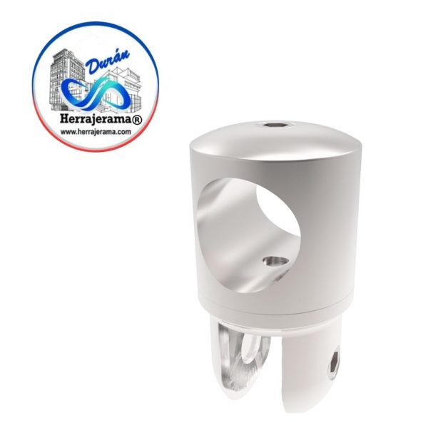 HERRALUM 1240002CO CONECTOR AJUSTABLE VIDRIO/MURO CROMO