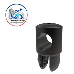HERRALUM 1240003NE CONECTOR FIJO VIDRIO/TUBO NEGRO
