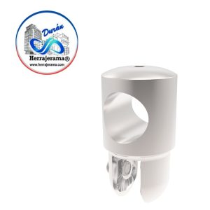 HERRALUM 1240003CO CONECTOR FIJO VIDRIO/TUBO CROMO