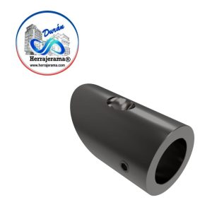 HERRALUM 1240004NE CONECTOR MURO/TUBO CON BASE A 45° NEGRO