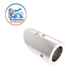 HERRALUM 1240004CO CONECTOR MURO/TUBO CON BASE A 45° CROMO