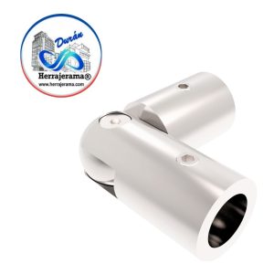 HERRALUM 1240005CO CONECTOR AJUSTABLE TUBO/TUBO PARA INSTALACION A 90° Y 135° CROMO