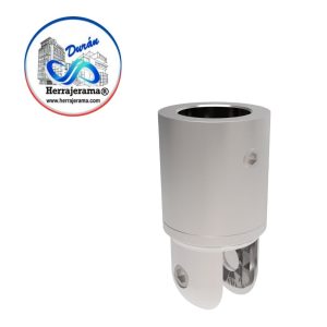 HERRALUM 1240006SA CONECTOR VIDRIO/TUBO RECTO CON ATRAPE MOVIBLE SATIN