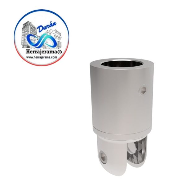 HERRALUM 1240006SA CONECTOR VIDRIO/TUBO RECTO CON ATRAPE MOVIBLE SATIN