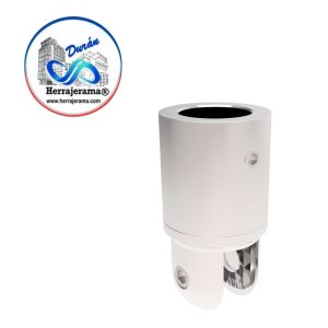 HERRALUM 1240006CO CONECTOR VIDRIO/TUBO RECTO CON ATRAPE MOVIBLE CROMO