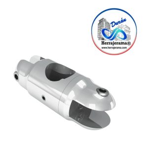 HERRALUM 1240008SA CONECTOR AJUSTABLE VIDRIO/TUBO ABIERTO EN AMBOS LADOS SATIN