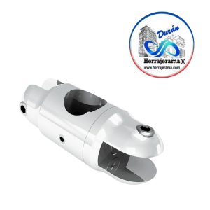 HERRALUM 1240008CO CONECTOR AJUSTABLE VIDRIO/TUBO ABIERTO EN AMBOS LADOS CROMO