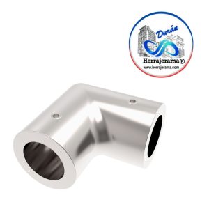 HERRALUM 1240009CO CONECTOR TIPO L TUBO/TUBO CROMO