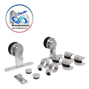 HERRALUM 1296500SA SISTEMA OAXACA V AC INOX P/CORREDIZA DE MADERA SATIN