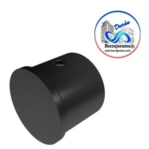 HERRALUM 1394050NE TAPA PARA TUBO RANURADO DE BARANDAL (NEGRO)