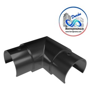 HERRALUM 1394051NE CODO A 90° PARA TUBO (NEGRO)