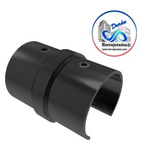 HERRALUM 1394052NE CONECTOR TUBO RANURADO (NEGRO)
