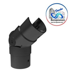 HERRALUM 1394053NE CODO AJUSTABLE A 55° PARA TUBO RANURADO (NEGRO)