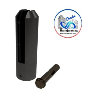 HERRALUM 1366005NE SOPORTE REDONDO PARA BARANDAL (NEGRO)